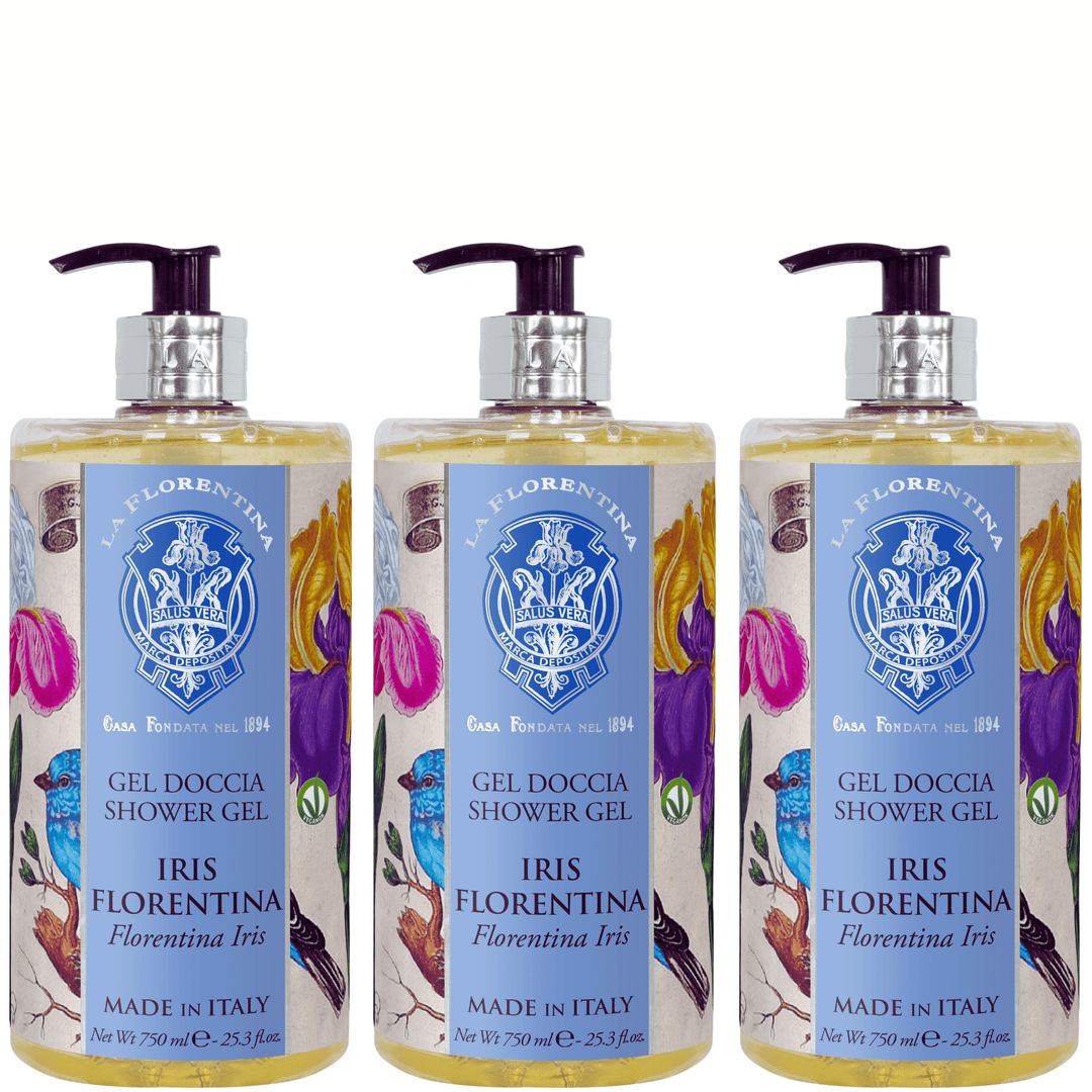 La Florentina Bath Foam & Shower Gel La Florentina Iris Shower Gel 750ml Set of 3pcs Brand