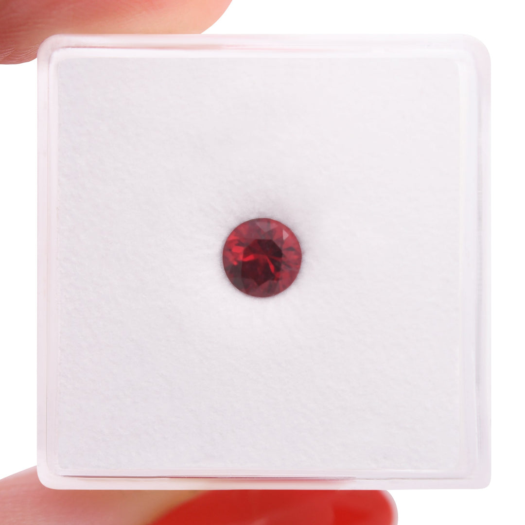 0.59 Carat Red MOZAMBIQUE Round Ruby