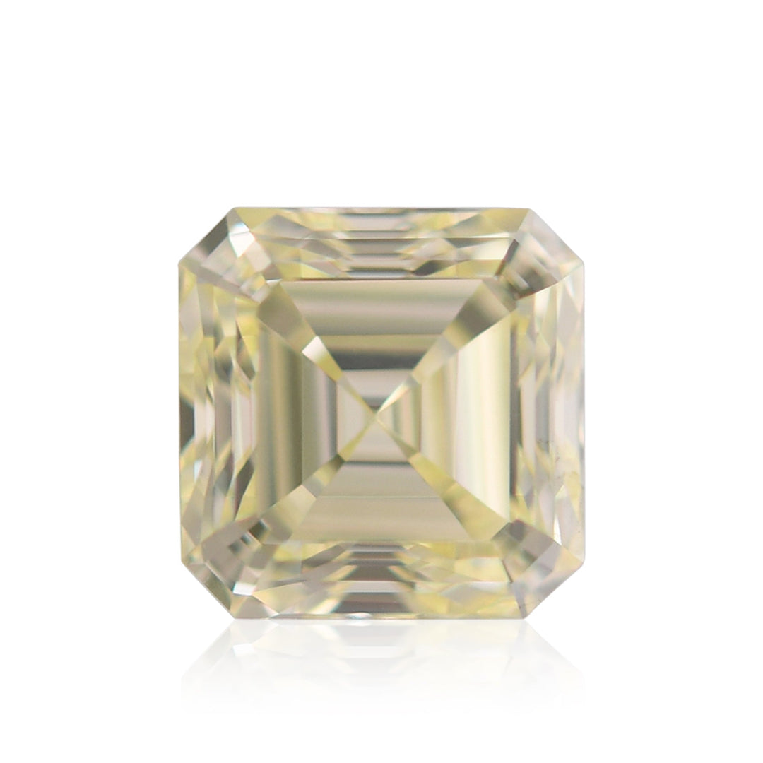 0.63 Carat Fancy Light Yellow Asscher Diamond VVS1 GIA