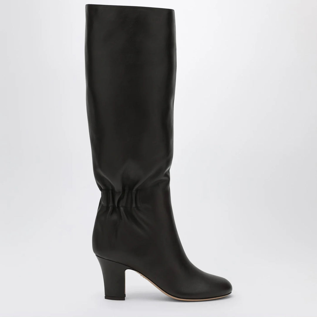 Ferragamo - Ruched Boots in Dark Brown Leather