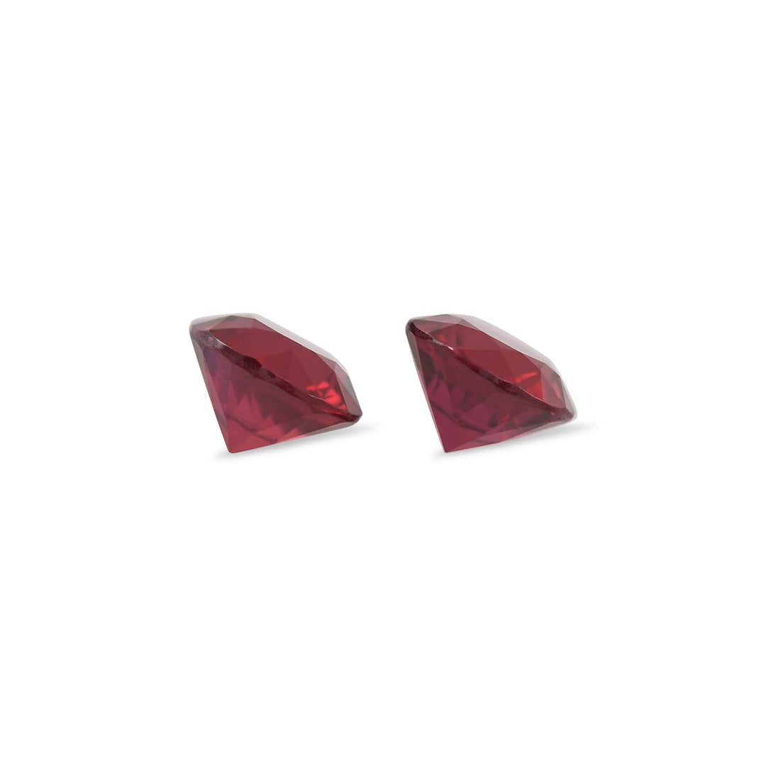 1.30 Carat Red MOZAMBIQUE Round Rubies Pair