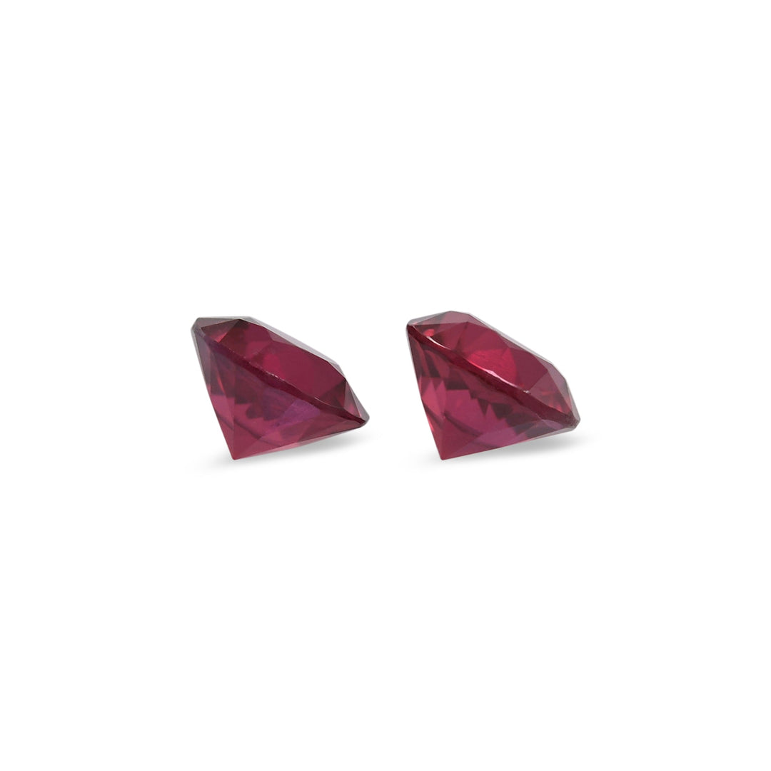 1.32 Carat Red MOZAMBIQUE Round Rubies Pair