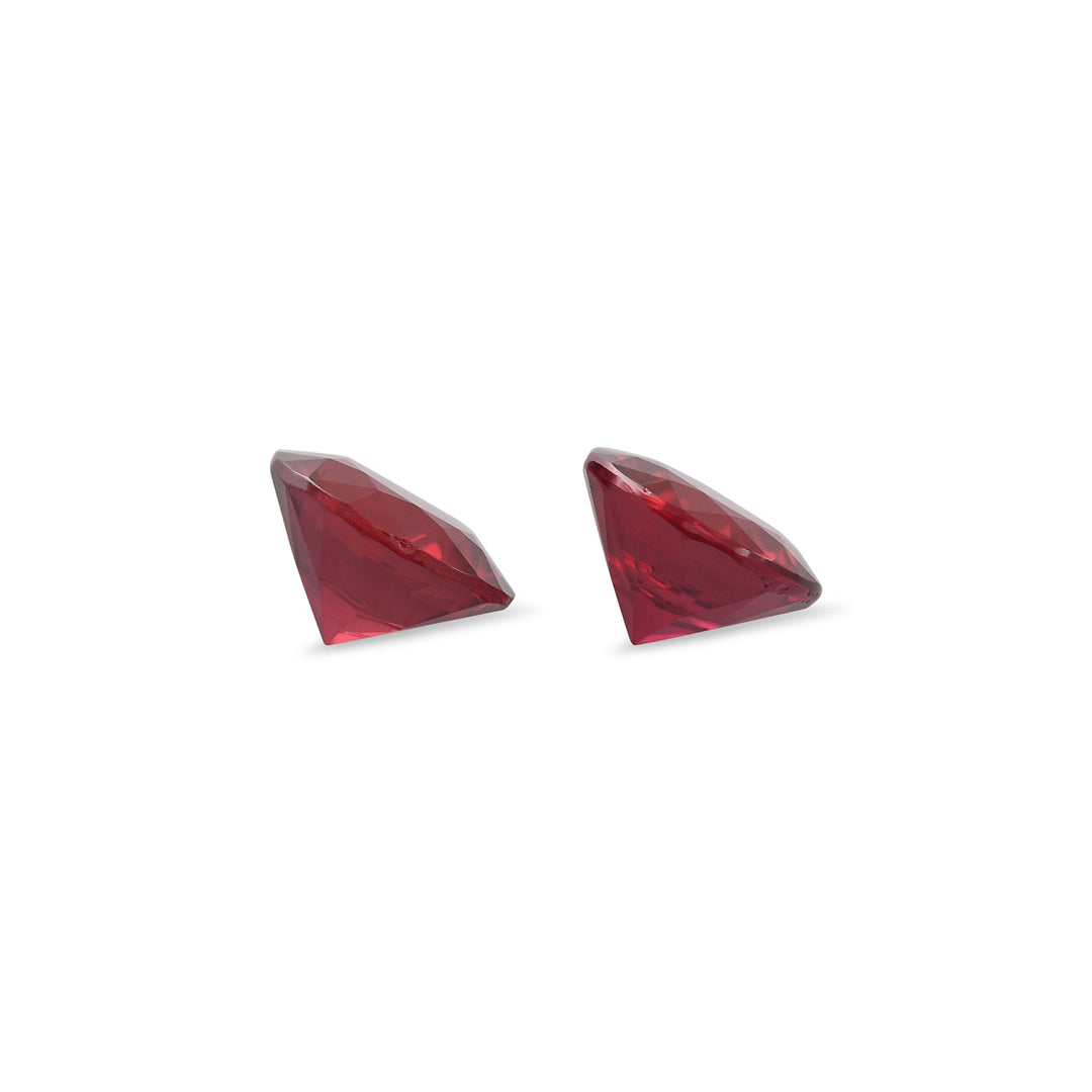 1.43 Carat Red MOZAMBIQUE Round Rubies Pair
