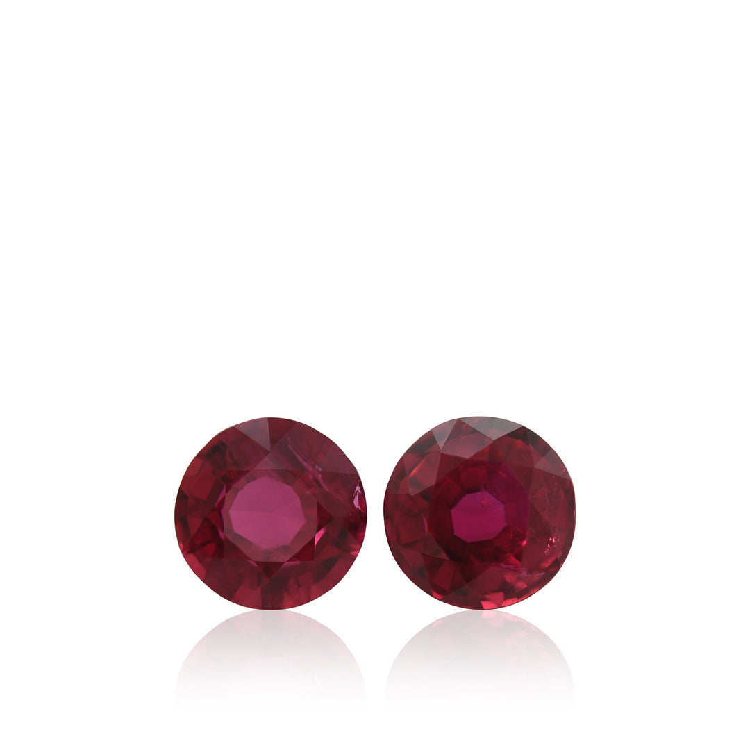 1.47 Carat Red MOZAMBIQUE Round Ruby