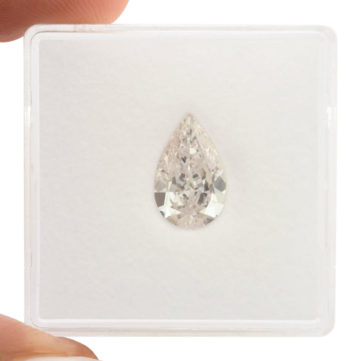 1.50 Carat Faint Pink Pear Diamond VS2 GIA