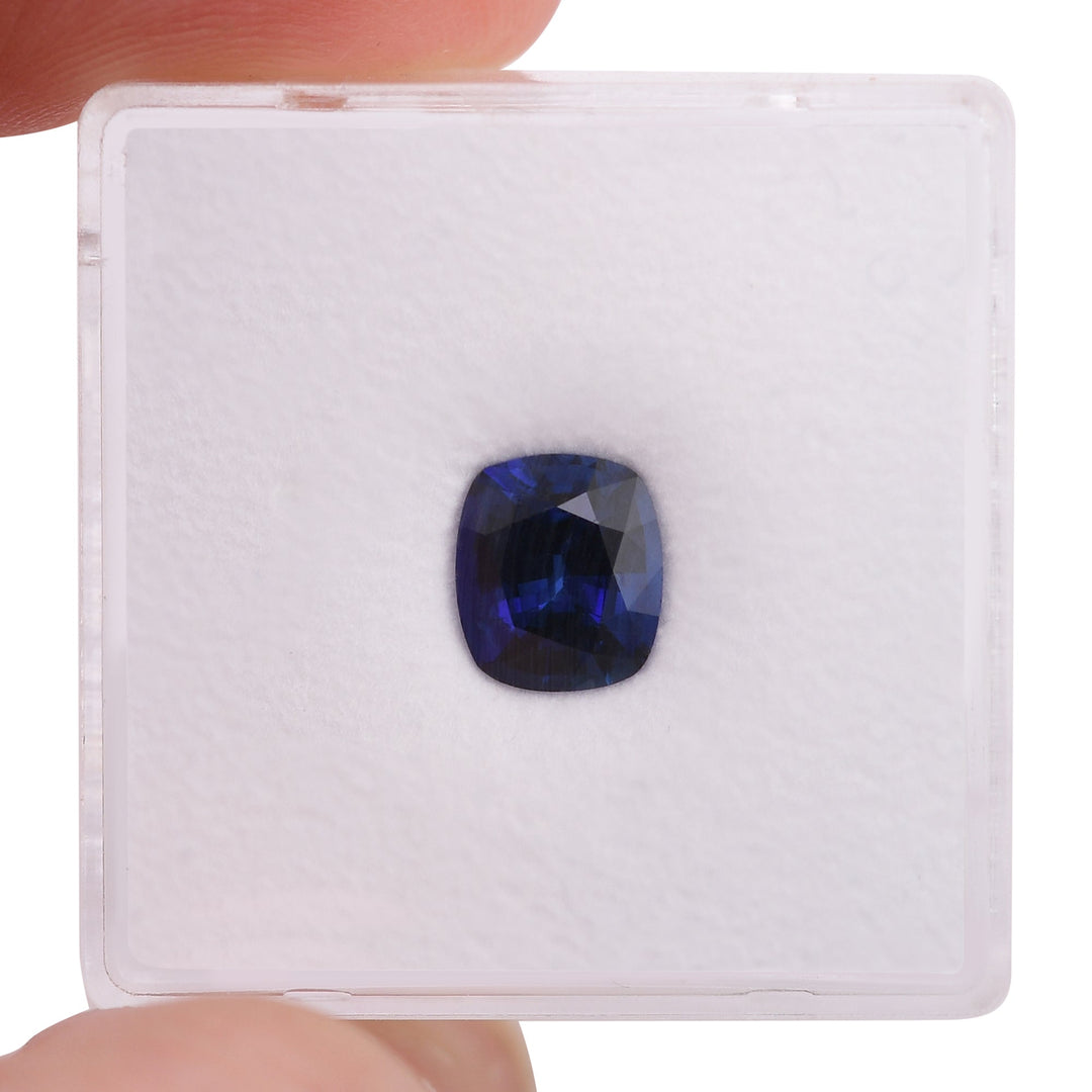 1.55 Carat Blue SRI LANKAN Cushion Sapphire