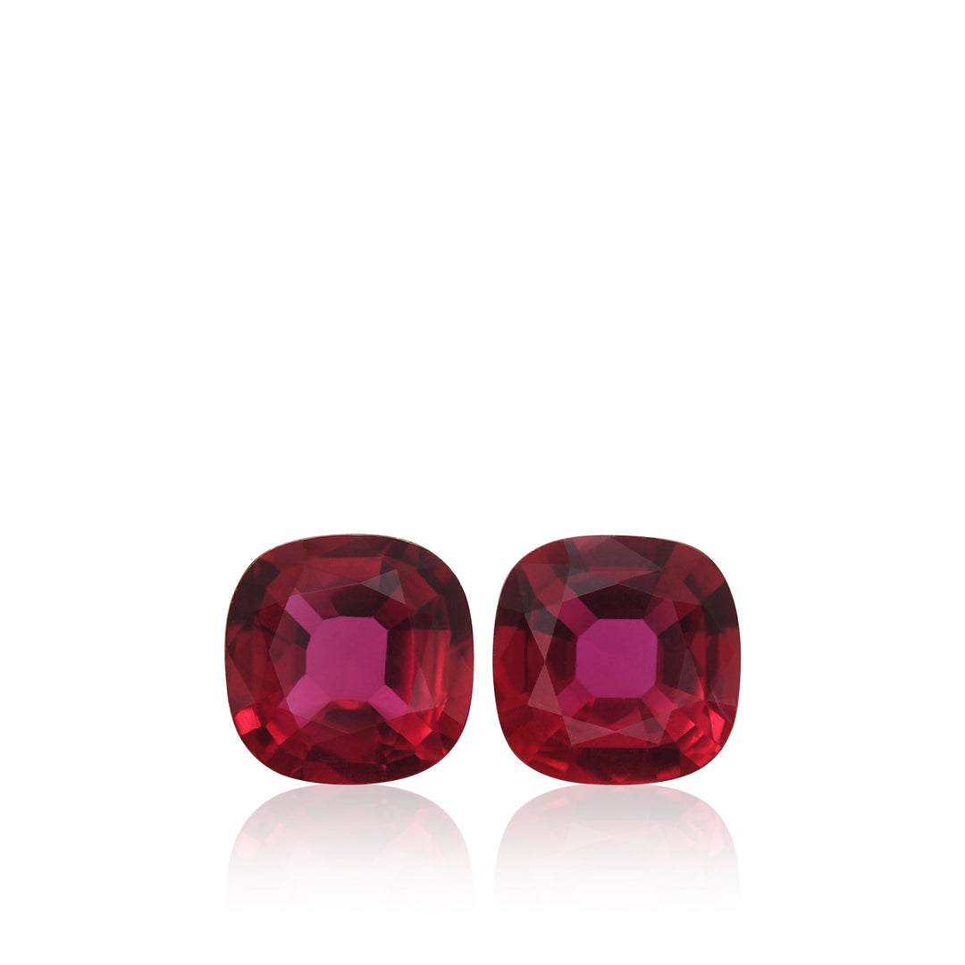 1.63 Carat Red MOZAMBIQUE Cushion Rubies Pair