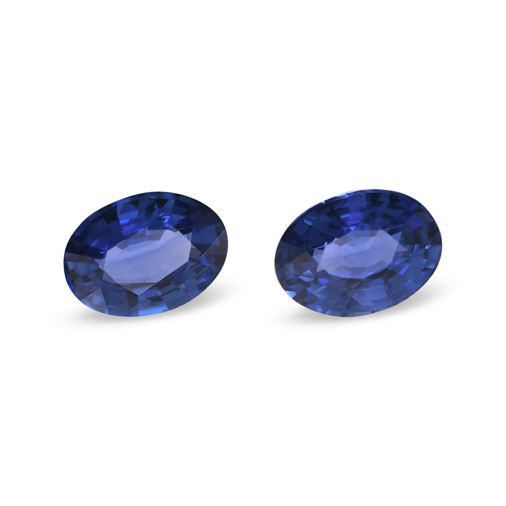 1.75 Carat Blue SRI LANKAN Oval Sapphires Pair