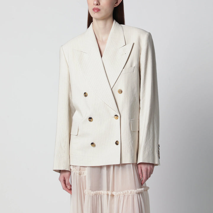 Dries Van Noten - Écru oversized double-breasted jacket by Dries Van Noten
