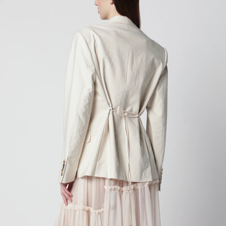 Dries Van Noten - Écru oversized double-breasted jacket by Dries Van Noten