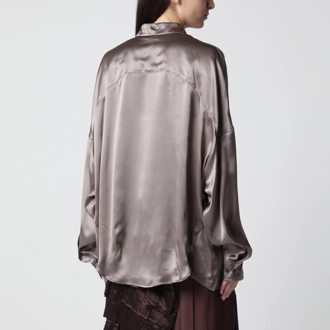 Dries Van Noten - Shirt Taupe Color in Silk