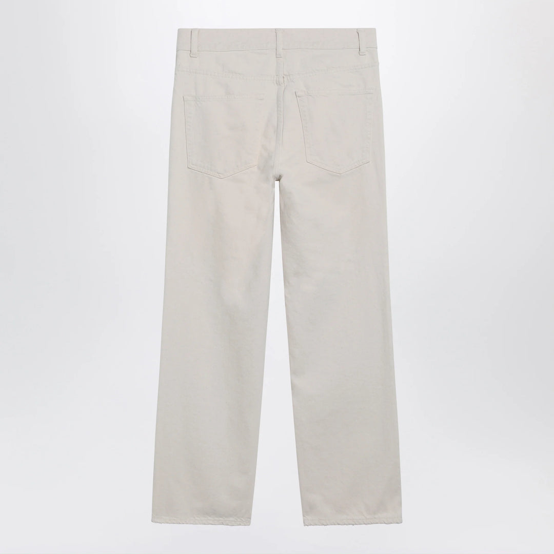 The Row - Fargo jeans in lightly distressed cotton denim, ecru