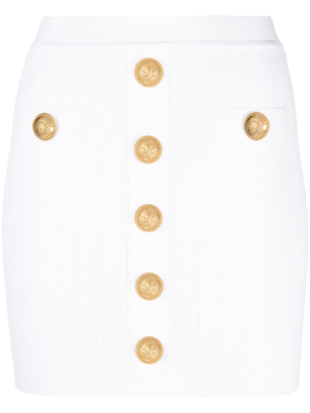 Balmain Ribbed Knit Skirt