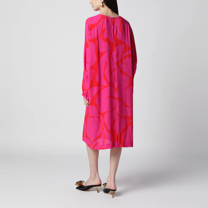 Dries Van Noten - Dress with Fuchsia Print in Viscose