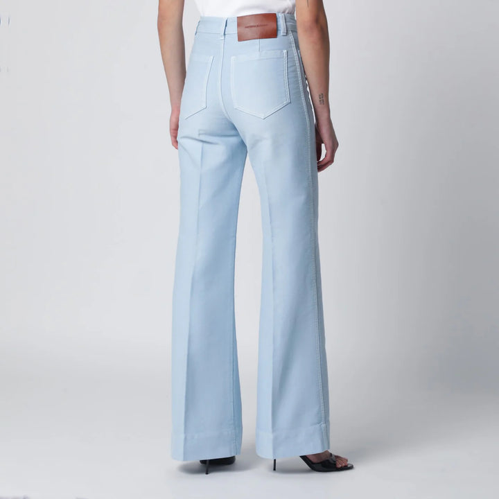 Victoria Beckham - Sky blue cotton Alina trousers
