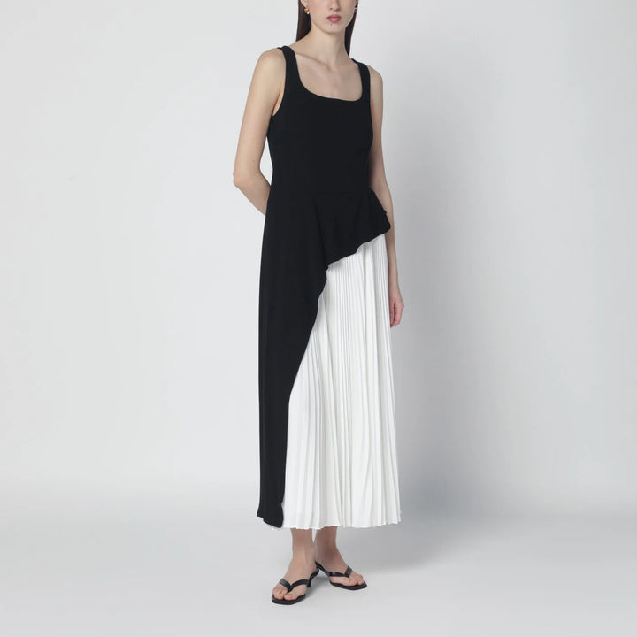SIMKHAI - Zayla black and white pleated dress