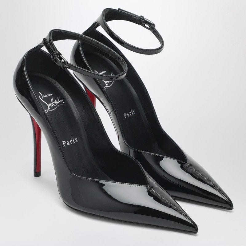 Shoes Christian Louboutin - Black patent leather Erozee pumps with ankle strap - 36 IT Brand