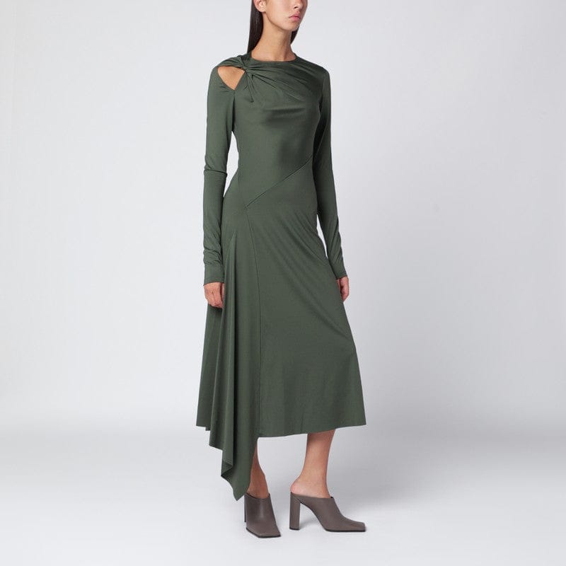 Dresses Victoria Beckham - Midi dress in oregano green with interlace - 8 UK Brand