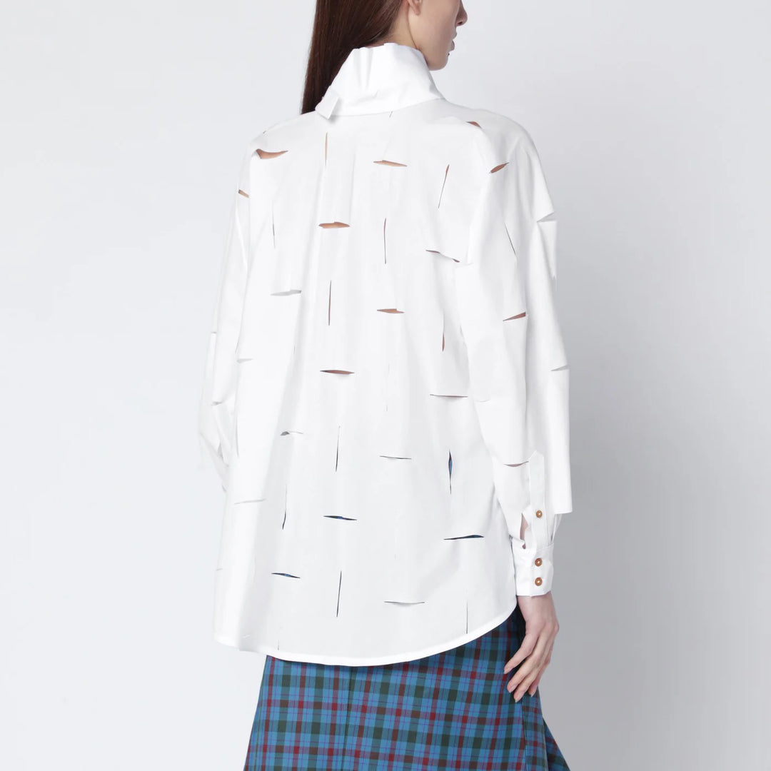 Vivienne Westwood - White Halston shirt with cut-out details