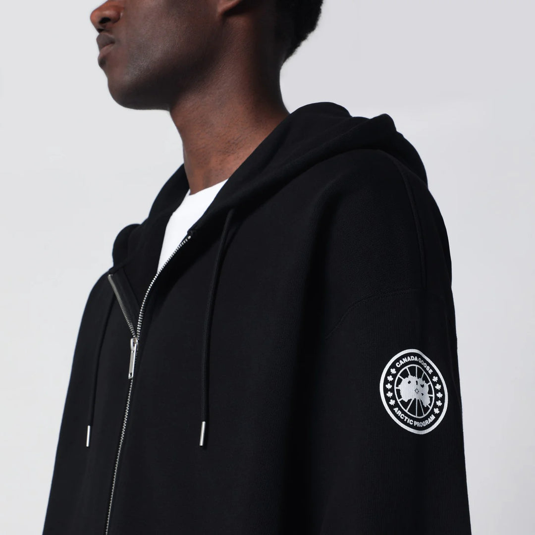 Canada Goose - Black zip-up sweatshirt with logo