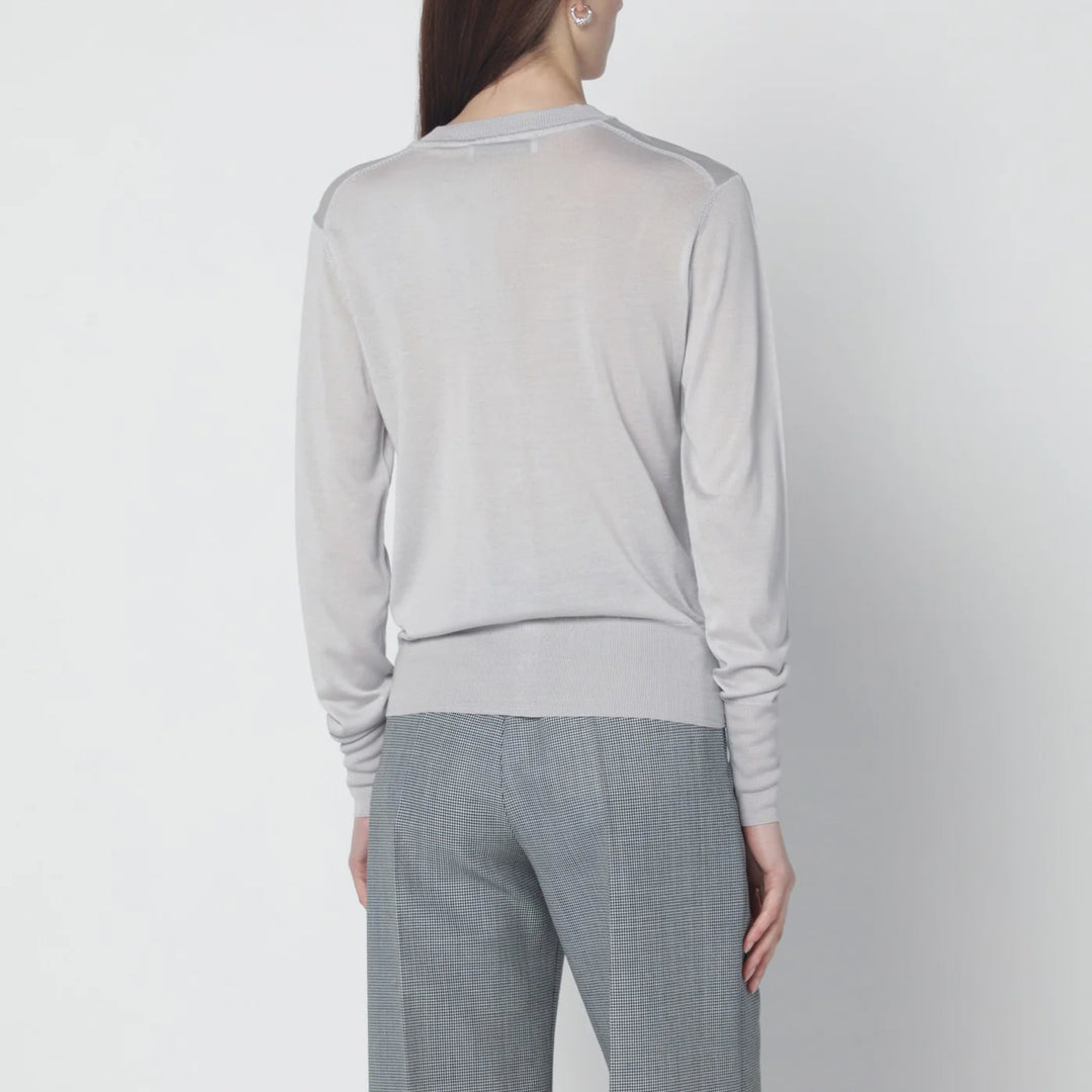 Vivienne Westwood - Light grey wool and silk cardigan