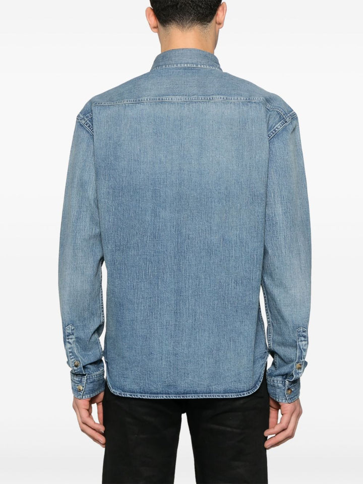 Saint Laurent Shirts Blue Denim