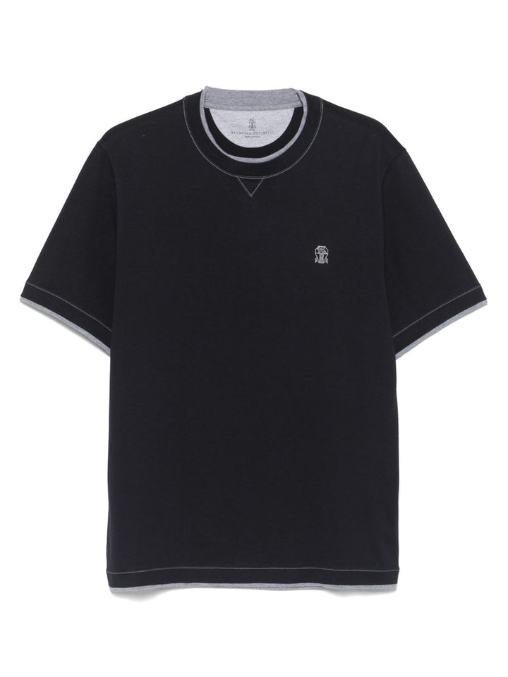 Brunello Cucinelli T-shirts and Polos Blue