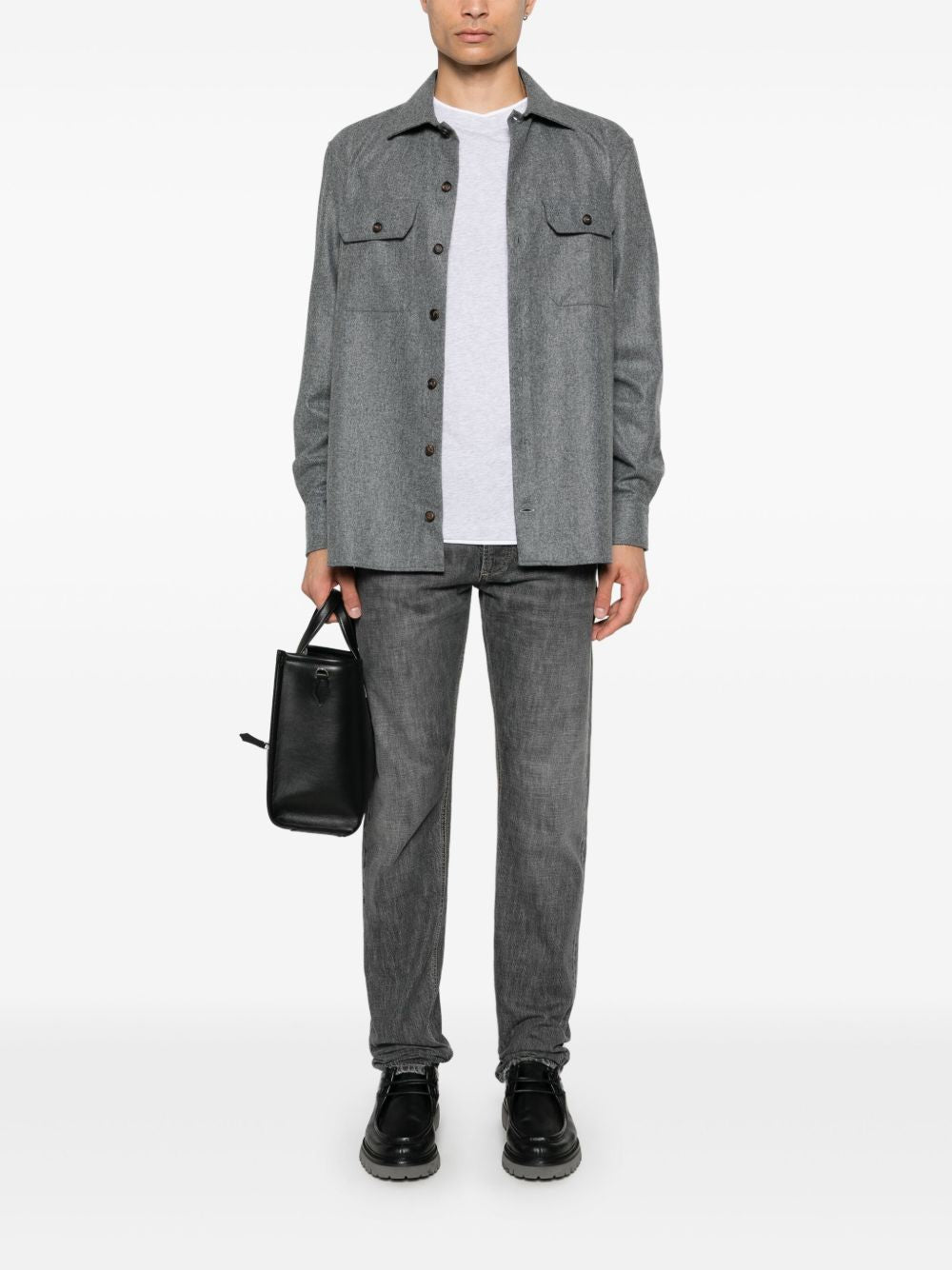 Brunello Cucinelli Shirts Grey