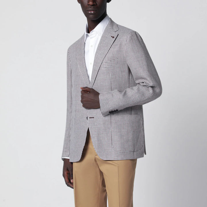 Tagliatore - Single-breasted jacket with brown pattern