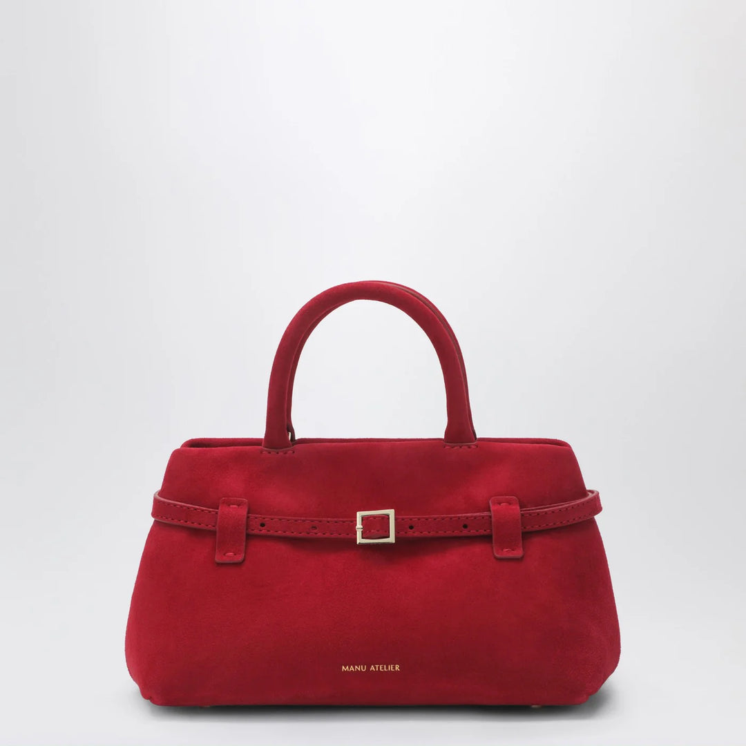 Manu Atelier - Le Cambon 25 red suede bag