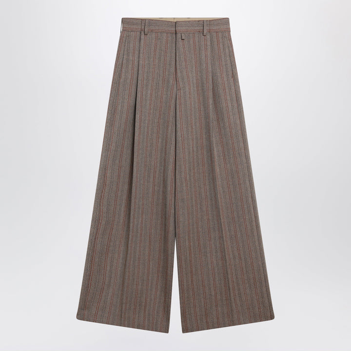 Dries Van Noten - Wide-leg pinstripe wool trousers