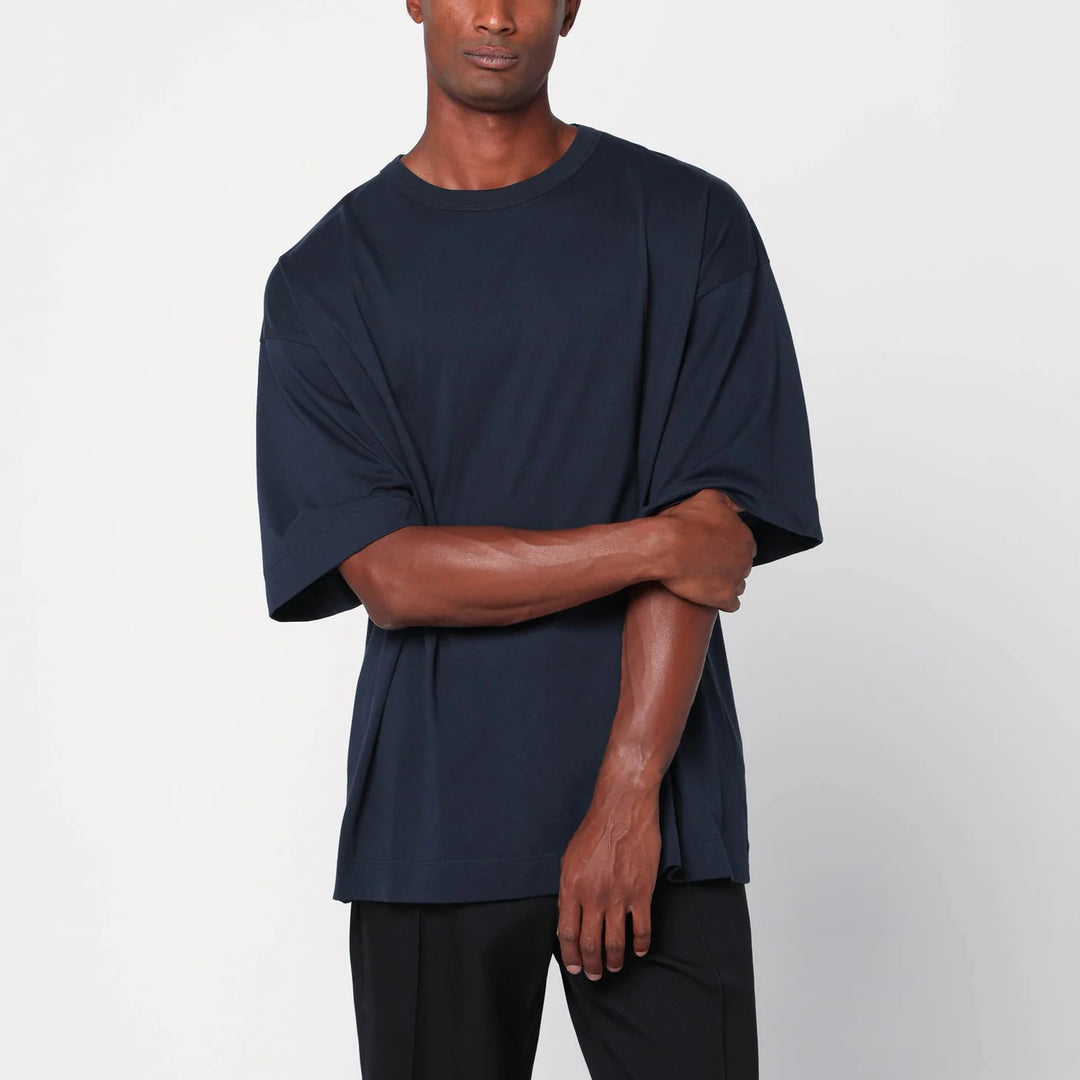 Dries Van Noten - Oversized navy blue cotton T-shirt