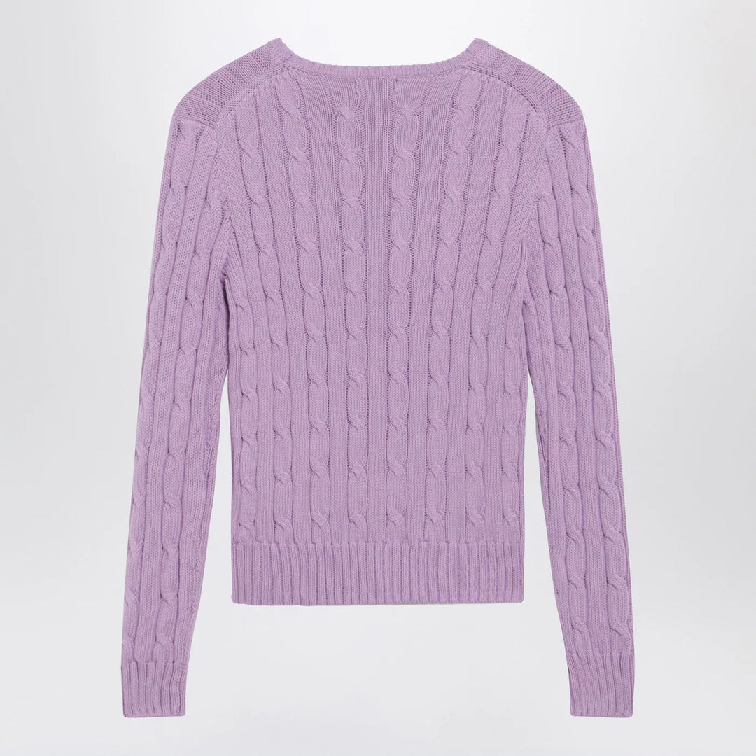 Polo Ralph Lauren - Lilac cotton cable-knit sweater