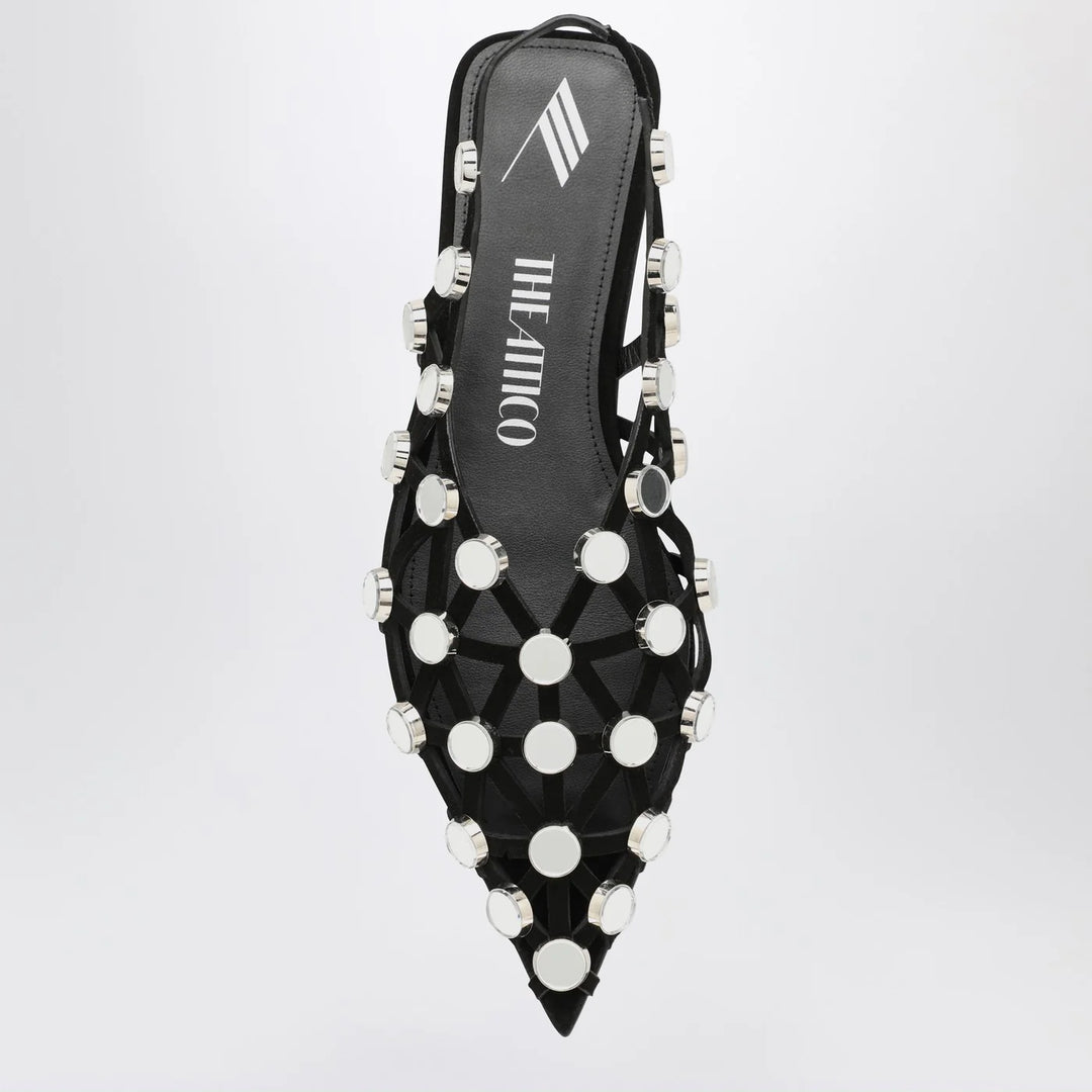 The Attico - Black Grid ballerina