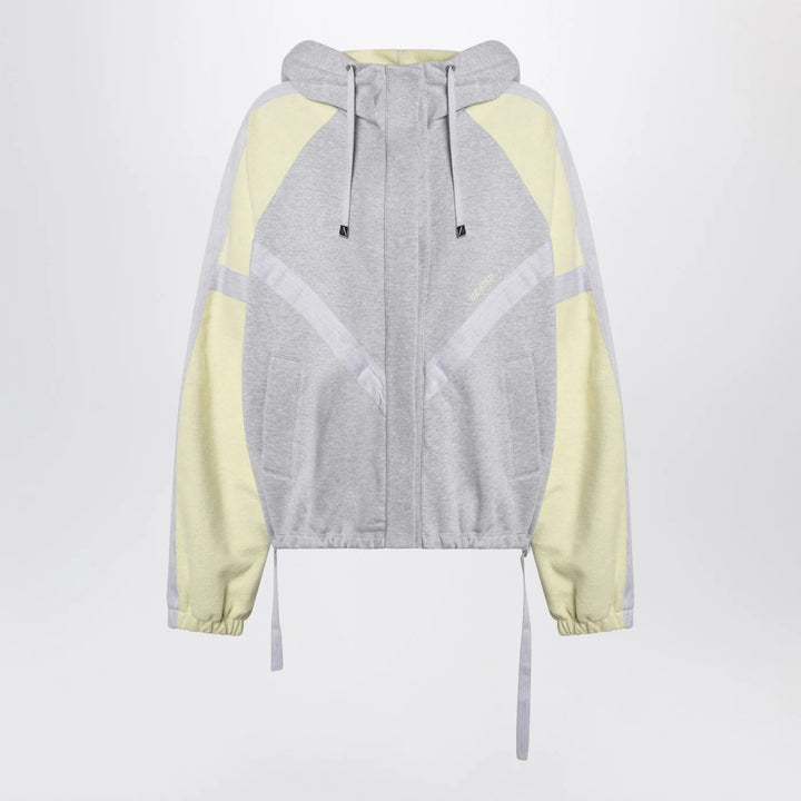 The Attico - Grey/light yellow bomber sweatshirt