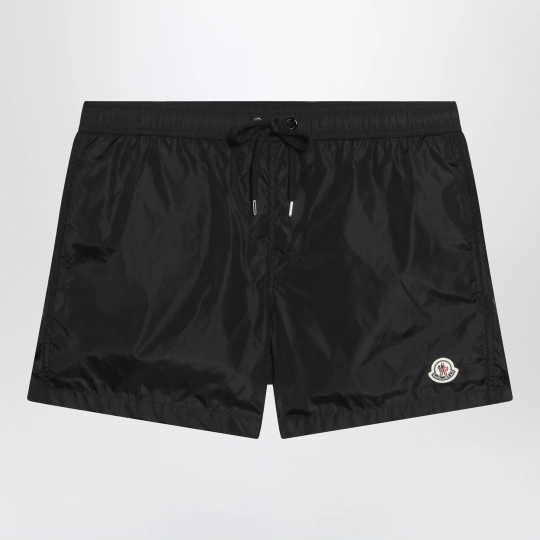 Moncler - Black swimsuit with logo patch