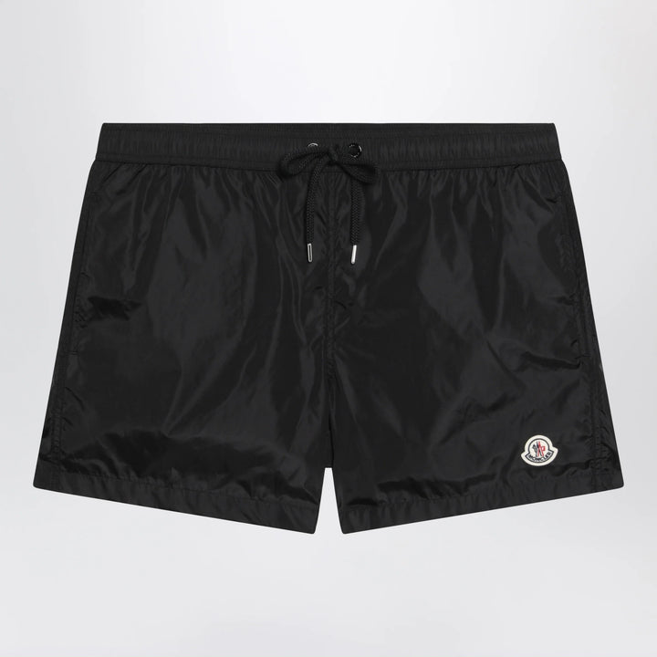 Moncler - Black swimsuit with logo patch