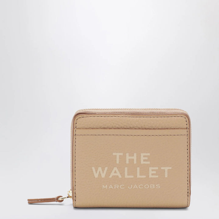 Marc Jacobs - Mini beige full-grain leather wallet