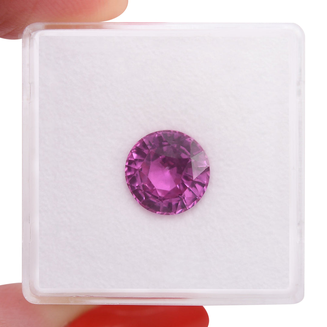 3.13 Carat Pink MADAGASCAR Round Sapphire CD