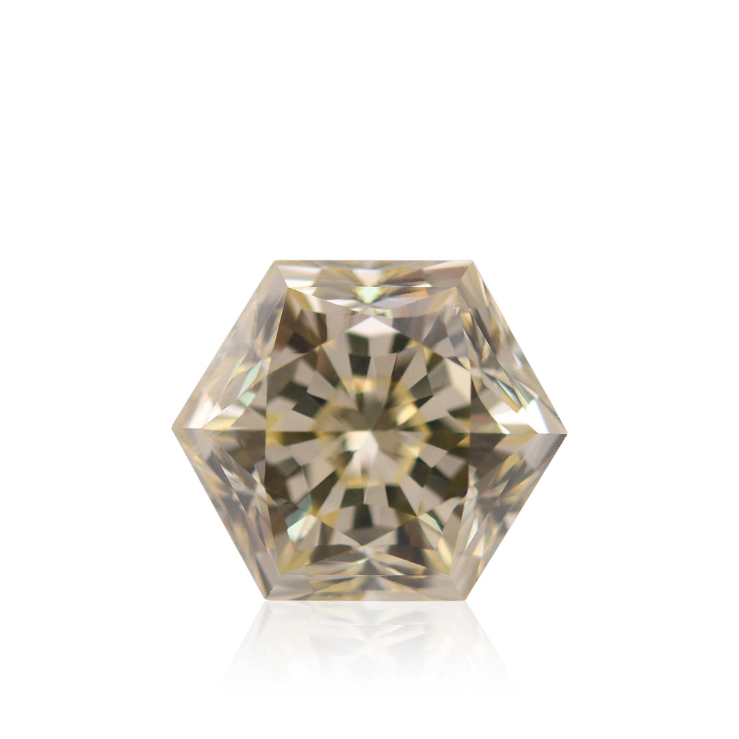 3.80 Carat Fancy Yellow Hexagonal  Diamond I1 GIA