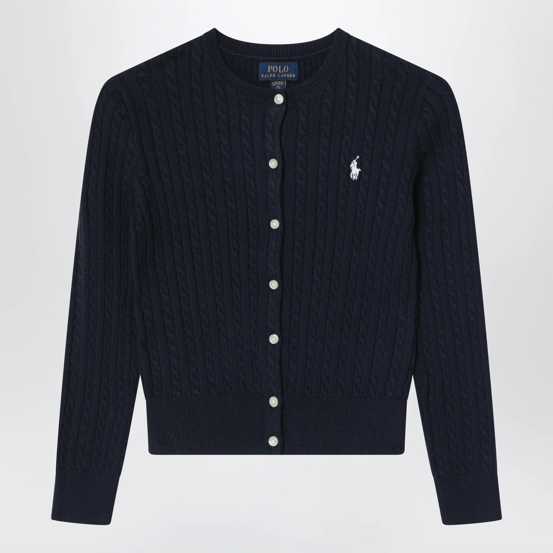 Polo Ralph Lauren - Navy blue fine cable-knit cotton cardigan