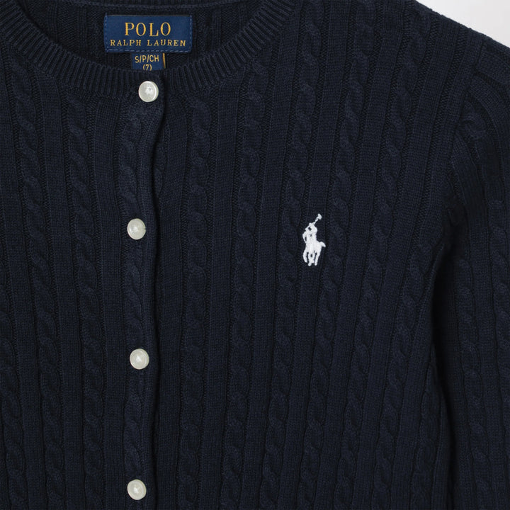 Polo Ralph Lauren - Navy blue fine cable-knit cotton cardigan