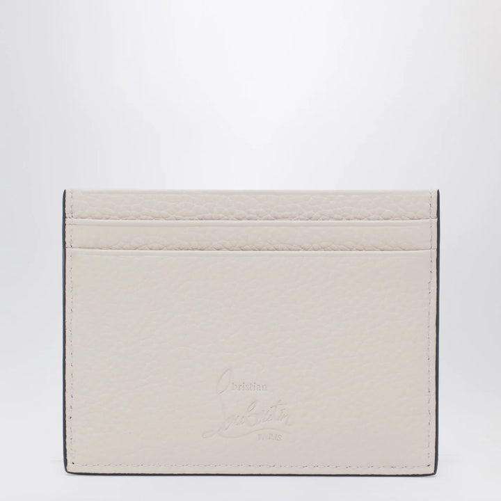 Christian Louboutin - Kios card holder in grained calfskin and spikes