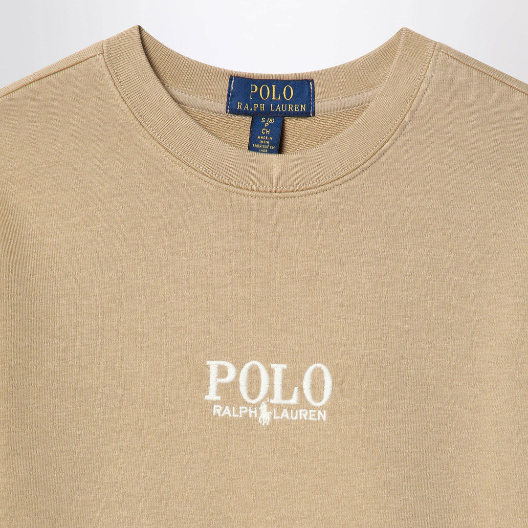 Polo Ralph Lauren - Beige cotton sweatshirt with logo
