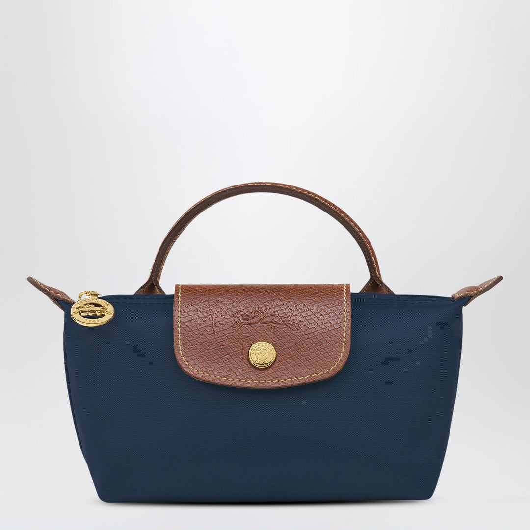 Longchamp - Le Pliage Original Pebble clutch bag marine
