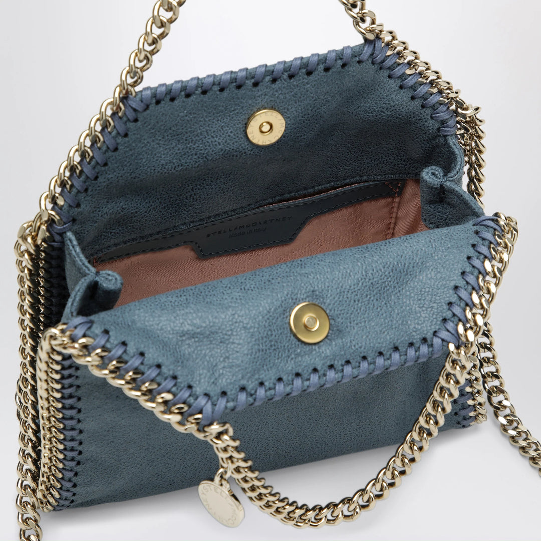 Stella McCartney - Falabella micro tote bag in vegan leather blue