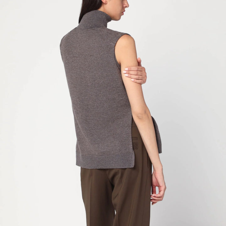 Róhe - Double-layer taupe mélange sweater