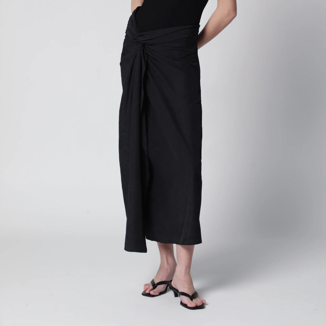 Róhe - Black sarong-effect skirt
