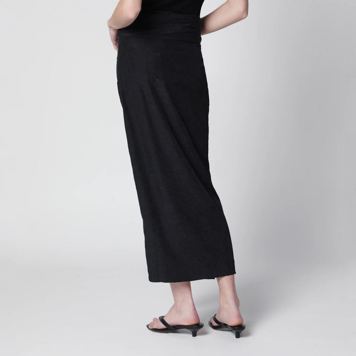 Róhe - Black sarong-effect skirt
