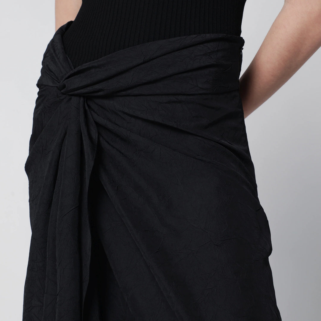 Róhe - Black sarong-effect skirt